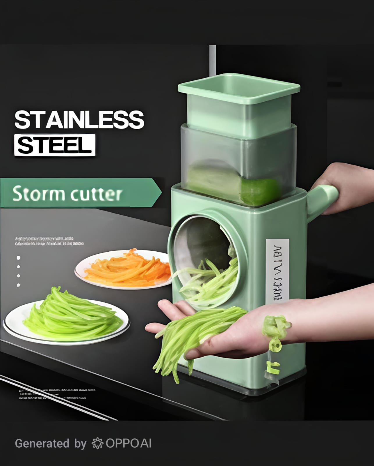 Hand Crank Vegetable Cutter & Slicer