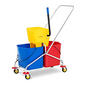 Double Wringer Mop Bucket 48L durable cleaning bucket.
