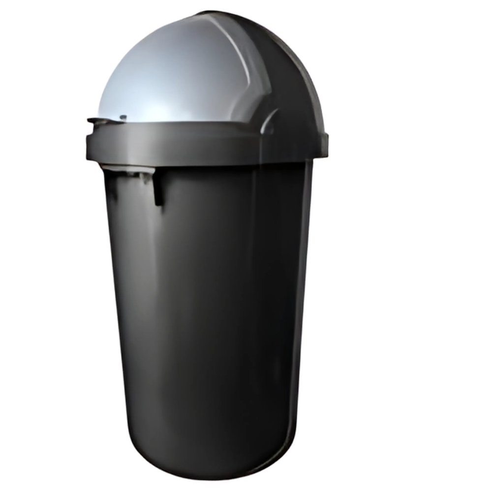 Otima 50L Black Plastic Dustbin