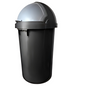 Otima 50L Black Plastic Dustbin