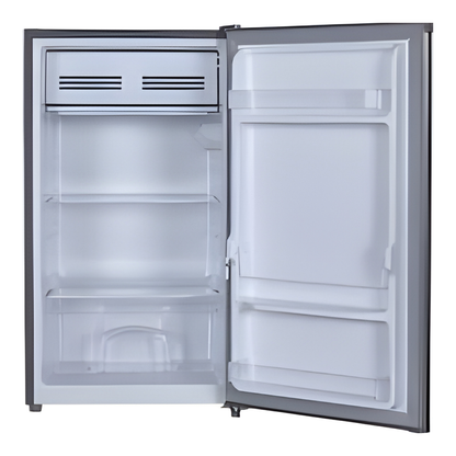 Defy DBF90M Metallic Bar Fridge with compact cooling, metallic finish, energy efficiency and smart storage.
