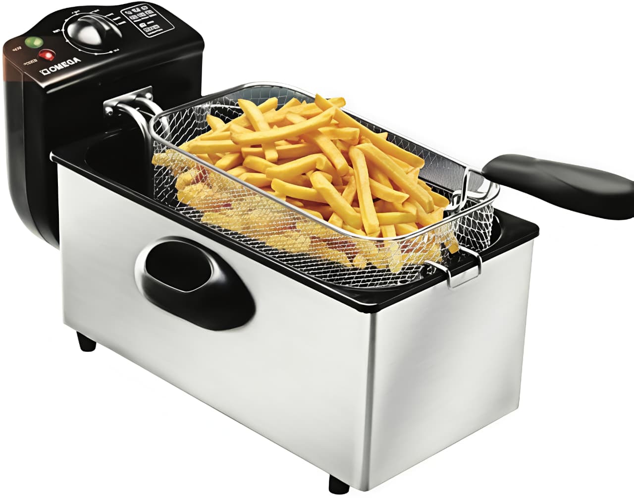 Omega OM-S13 Deep Fryer Cooker for crispy frying and convenient home cooking.
