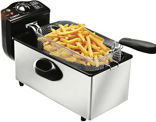 Omega OM-S13 Deep Fryer Cooker for crispy frying and convenient home cooking.