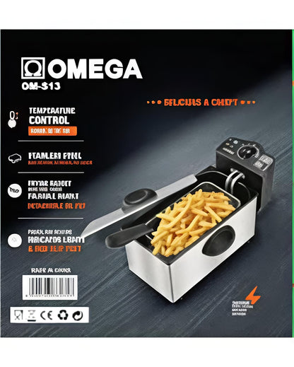 Omega OM-S13 Deep Fryer Cooker for crispy frying and convenient home cooking.