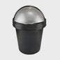 Otima 12L black plastic dustbin for home, office, and kitchen.