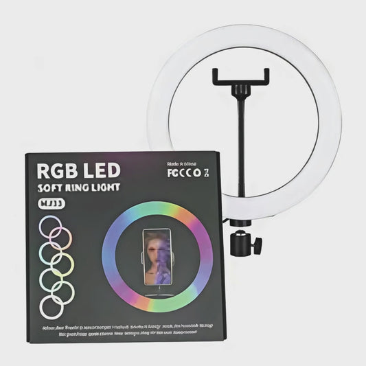 Soft Ring Light MJ33 LED Studio Light for professional photography, video recording, and live streaming.