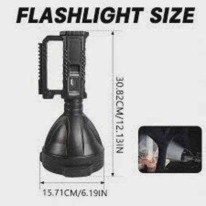 Multifunctional LED Flashlight with bright beam, durable body, long battery life and ideal for outdoor use.