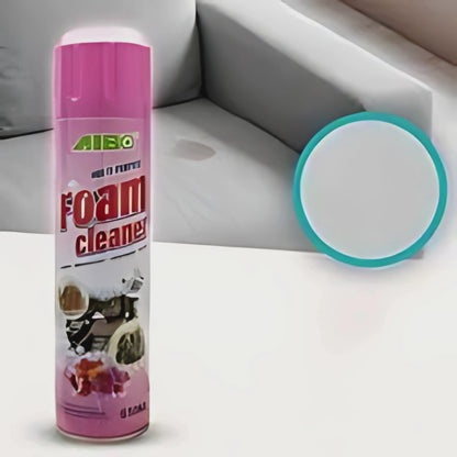 Foam cleaner spray removes tough stains, grease, and dirt from surfaces.
