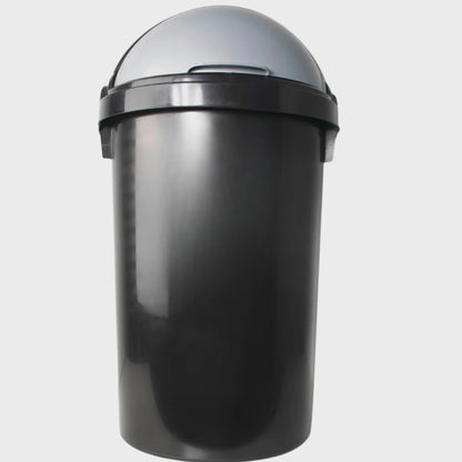 Otima 50L Black Plastic Dustbin