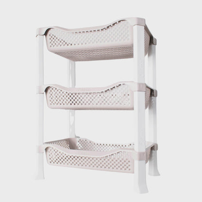 Otima 3-tier storage rack with durable shelves for kitchen or office.